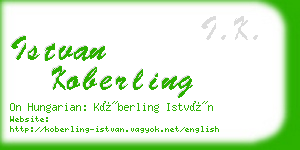 istvan koberling business card